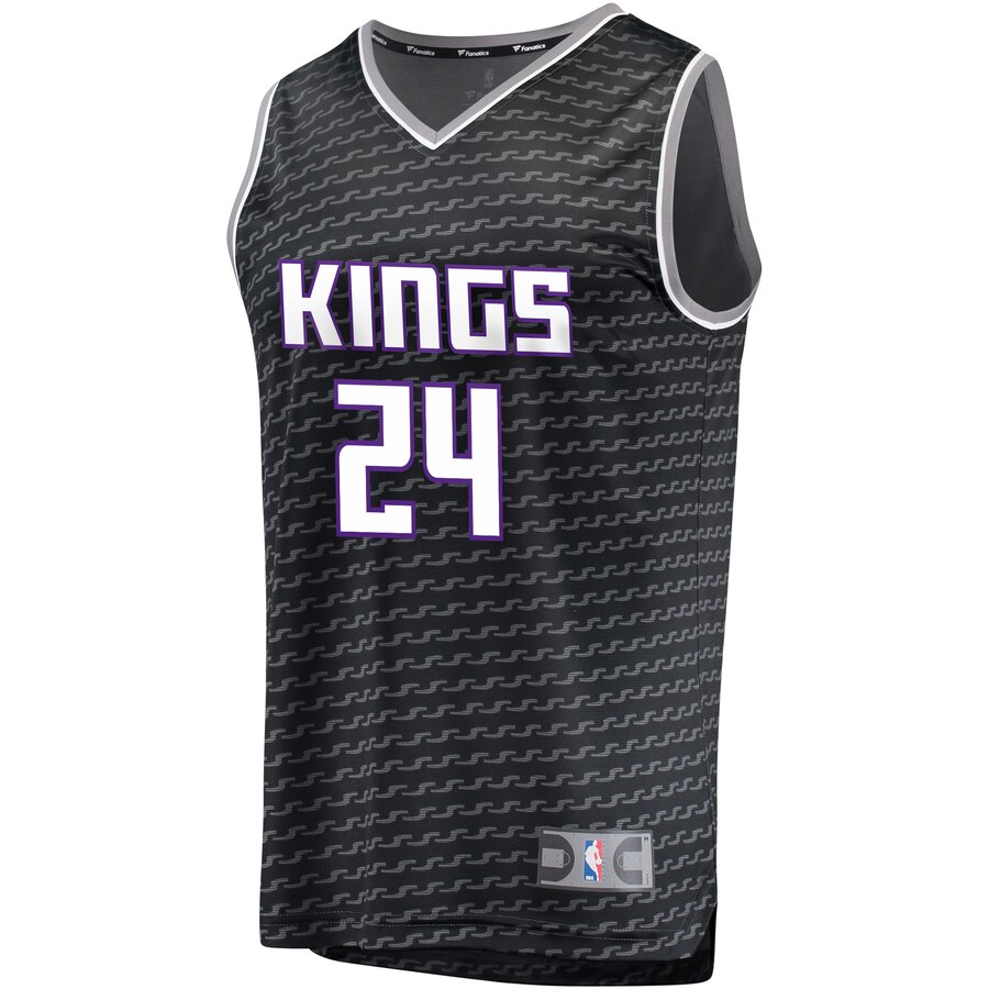 Alternative view of Buddy Hield Sacramento Kings Fanatics Branded Fast Break Replica Basketball Jersey Black - Statement Edition