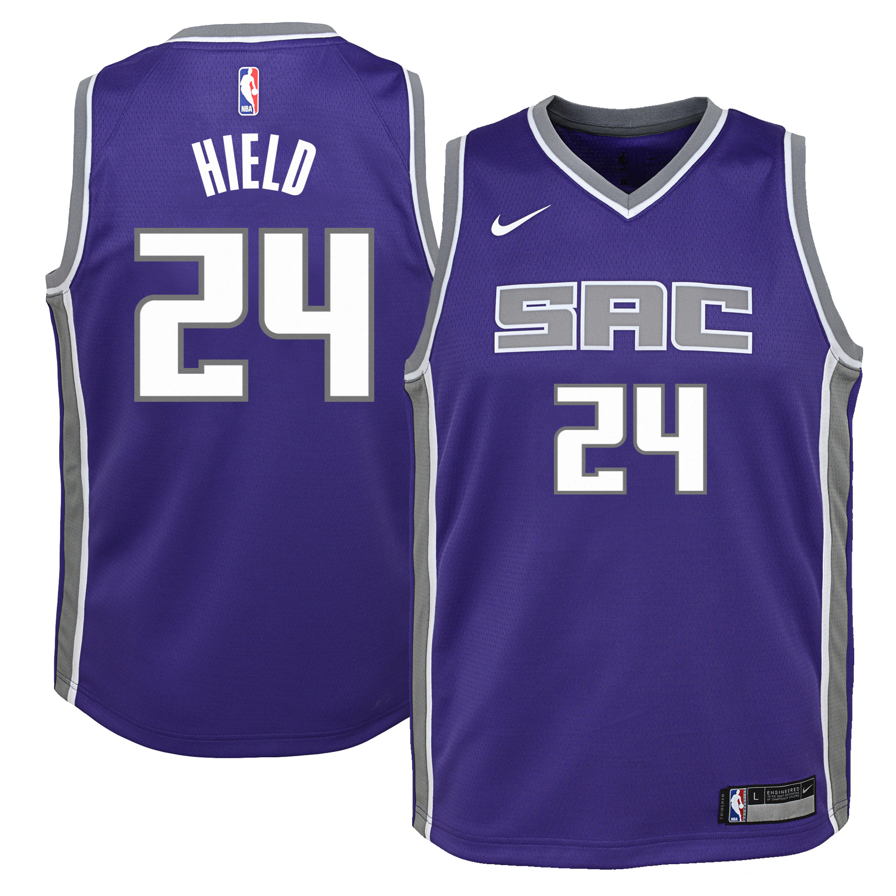 Buddy Hield Sacramento Kings Youth Swingman Basketball Jersey Purple - Icon Edition
