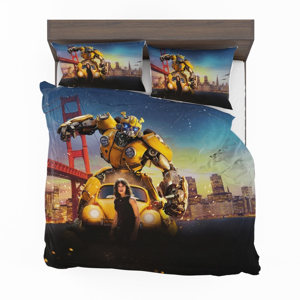 Alternative view of Bumblebee Movie Transformers Hailee Steinfeld Bedding Set - Custom Bedding Set