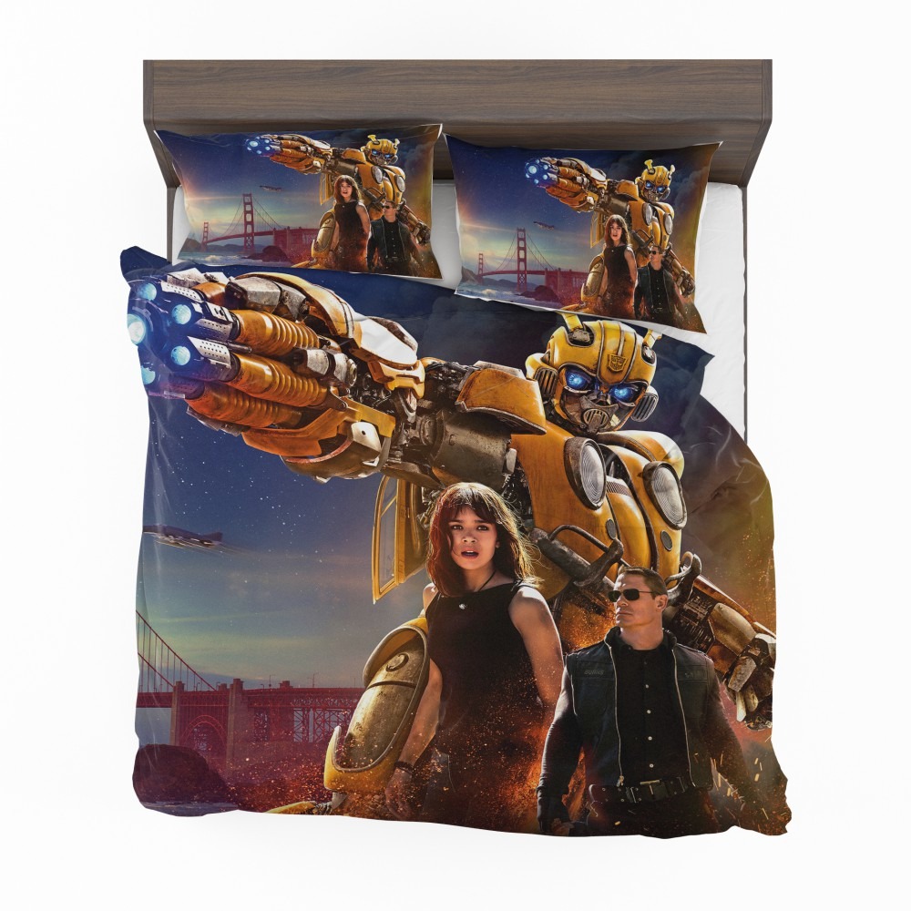 Alternative view of Bumblebee Movie Transformers Hailee Steinfeld John Cena Bedding Set - Custom Bedding Set