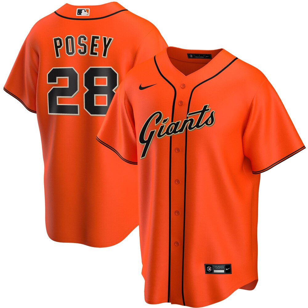 Buster Posey San Francisco Giants Alternate 2020 Player Baseball Jersey - Orange