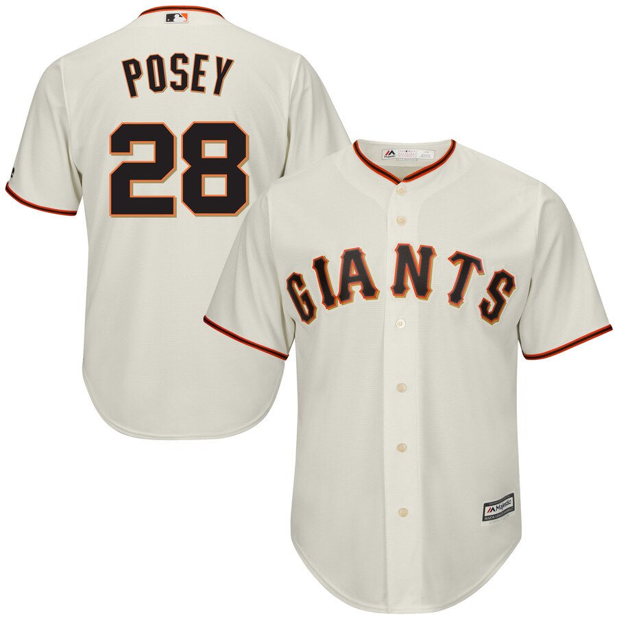 Buster Posey San Francisco Giants Majestic Cool Base Player Baseball Jersey - Cream