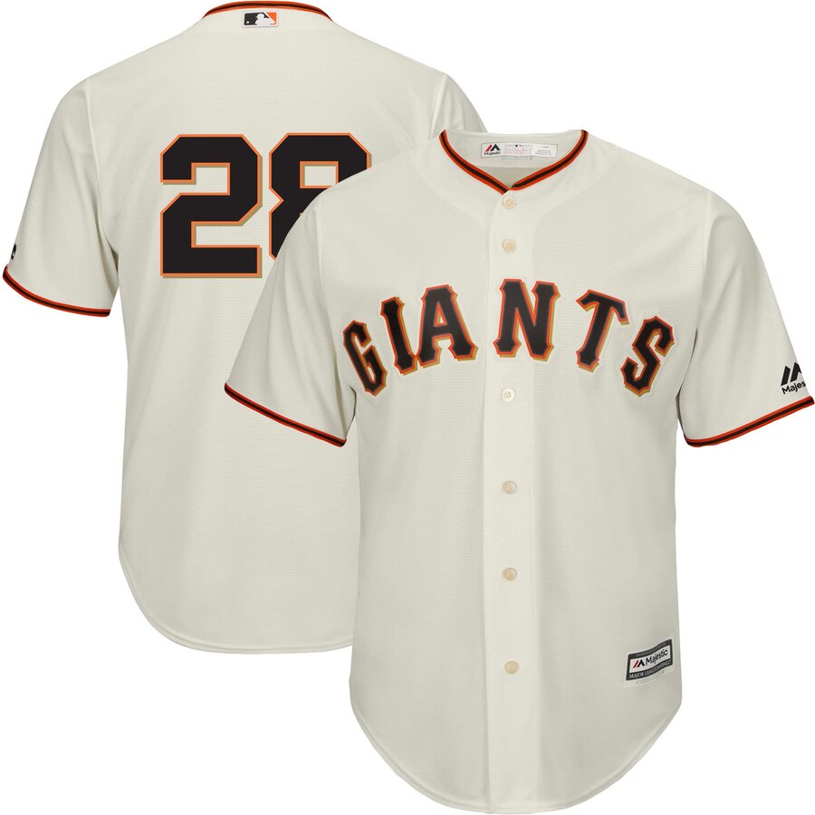Buster Posey San Francisco Giants Majestic Official Team Cool Base Player Baseball Jersey - Cream