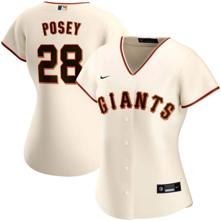 Buster Posey San Francisco Giants Women's Home 2020 Replica Player Baseball Jersey ÃƒÂ¢Ã¢â€šÂ¬Ã¢â‚¬Å“ Cream