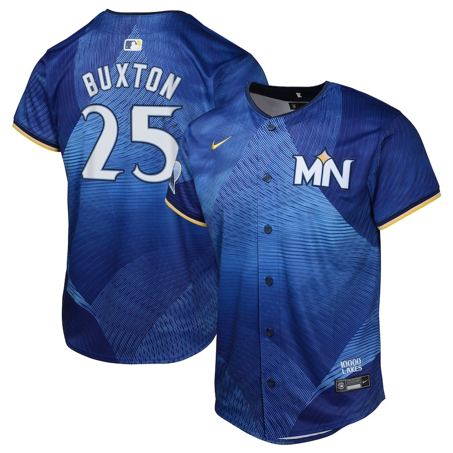 Byron Buxton 25 Minnesota Twins 2024 City Connect Limited YOUTH Jersey - Royal 