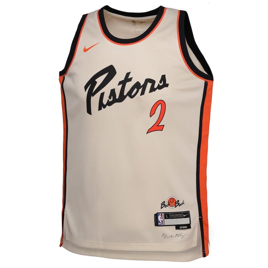 Alternative view of Cade Cunningham 2 Detroit Pistons 2024/25 Swingman Player YOUTH Basketball Jersey - City Edition - Cream - JS223 