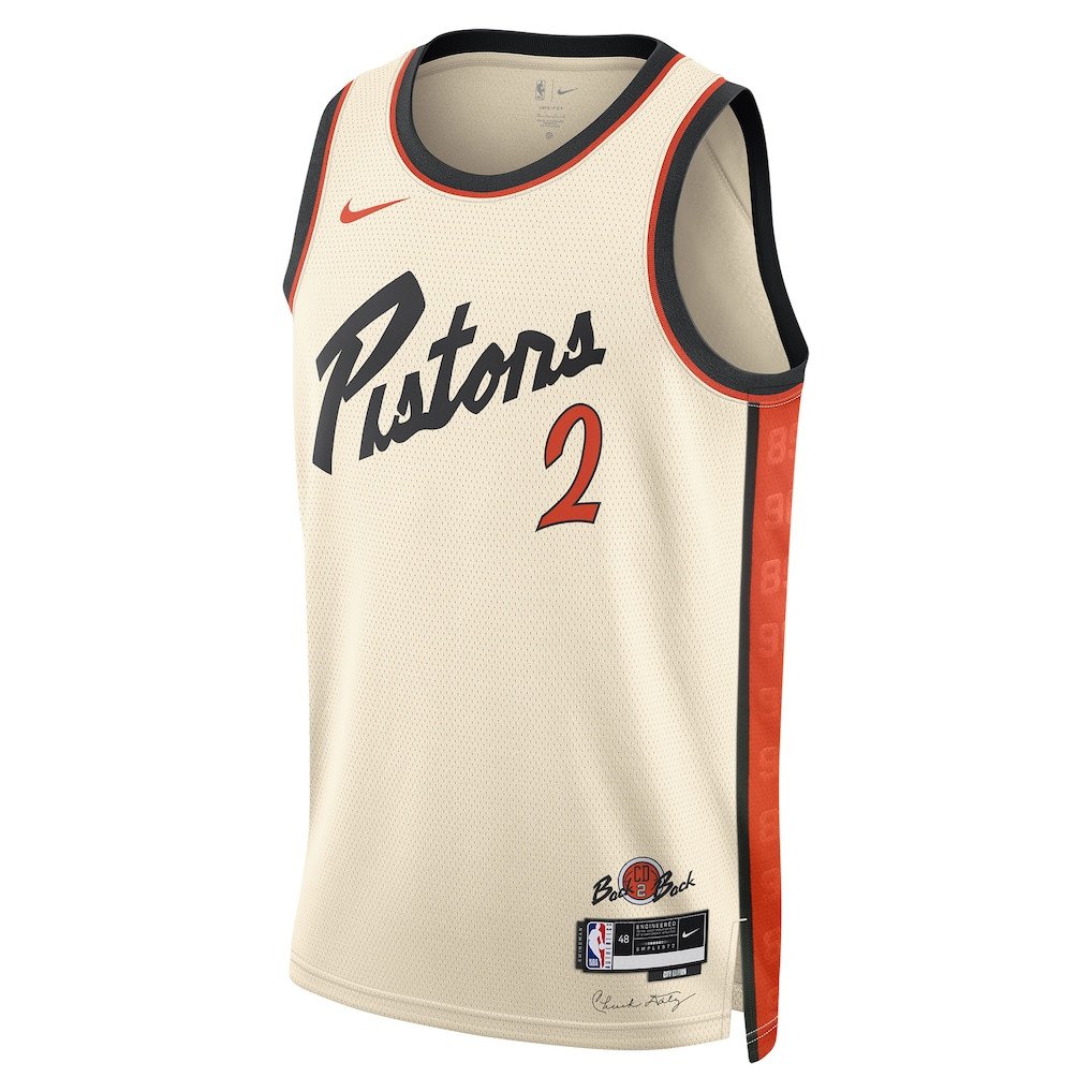 Alternative view of Cade Cunningham 2 Detroit Pistons Unisex 2024/25 Swingman Player Basketball Jersey - City Edition - Cream - JS885 