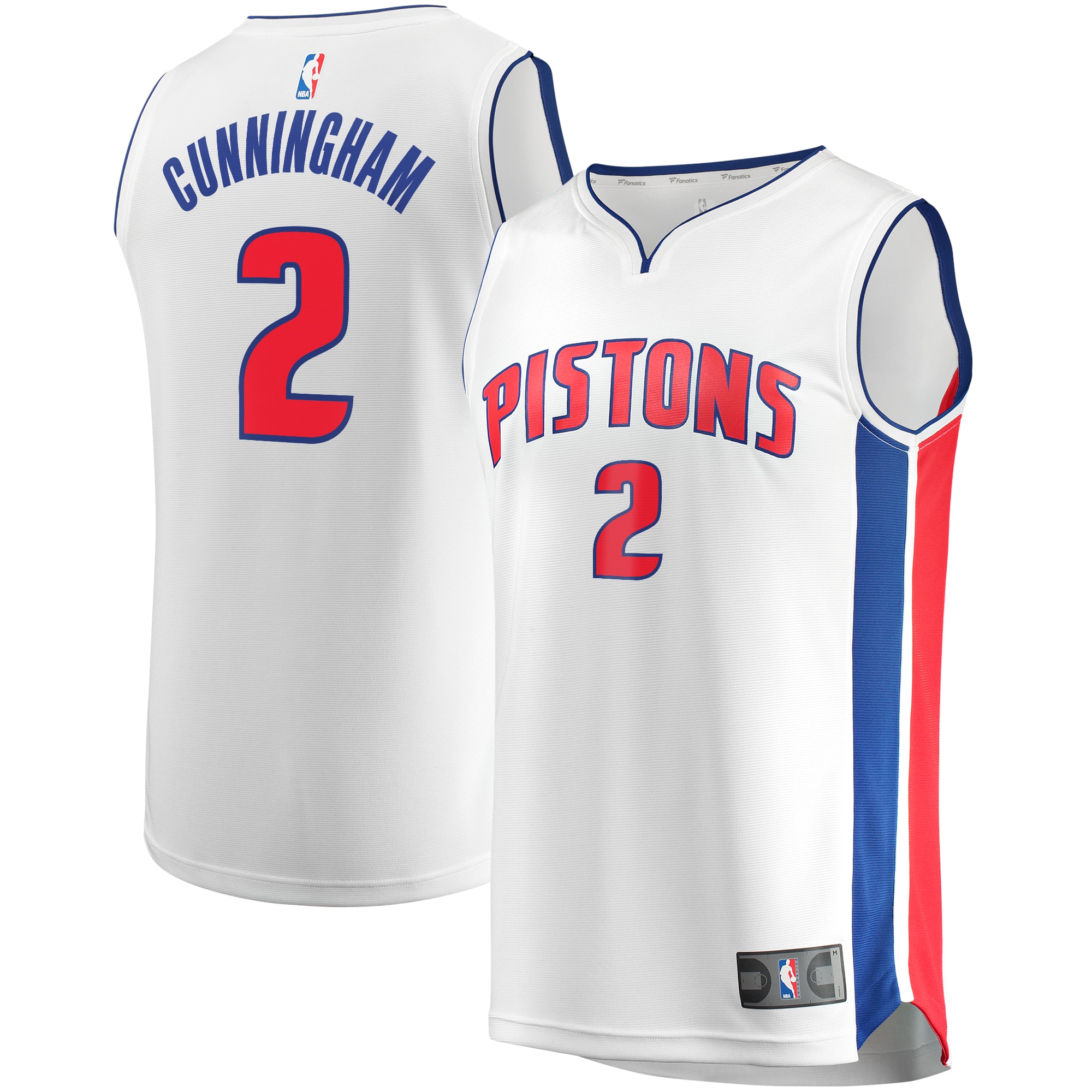 Alternative view of Cade Cunningham Detroit Pistons Fanatics Branded Fast Break Replica Basketball Jersey - Association Edition - White