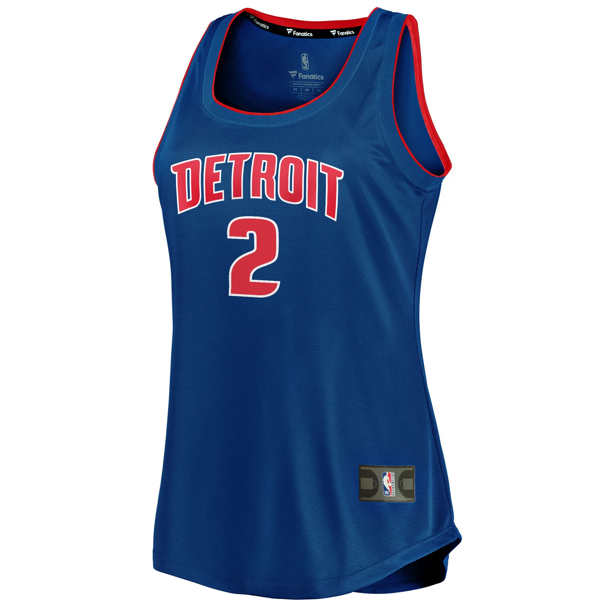 Alternative view of Cade Cunningham Detroit Pistons Fanatics Women's Fast Break Tank Basketball Jersey - Icon Edition - Blue