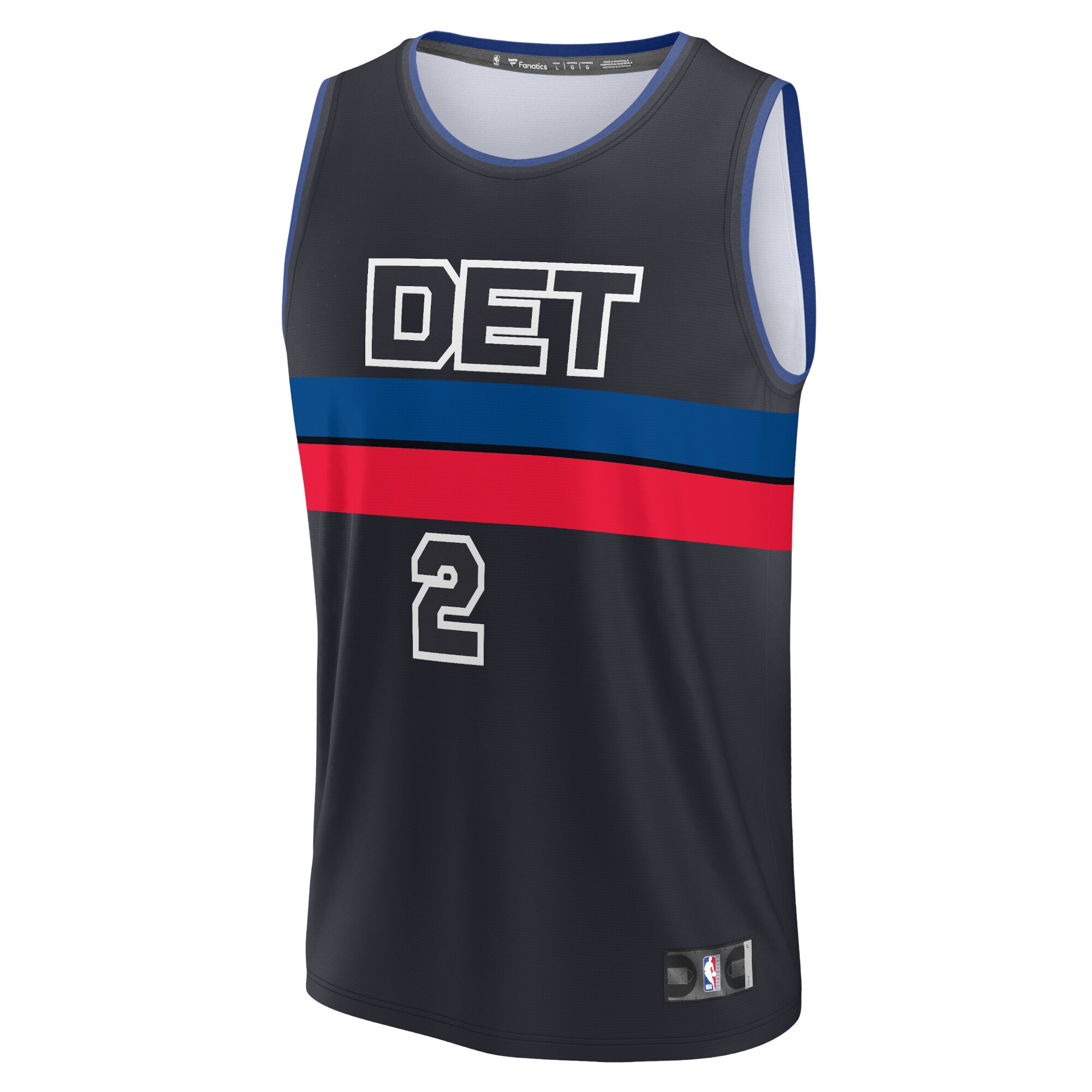 Alternative view of Cade Cunningham Detroit Pistons Fanatics Youth Fast Break Player Basketball Jersey - Statement Edition - Black