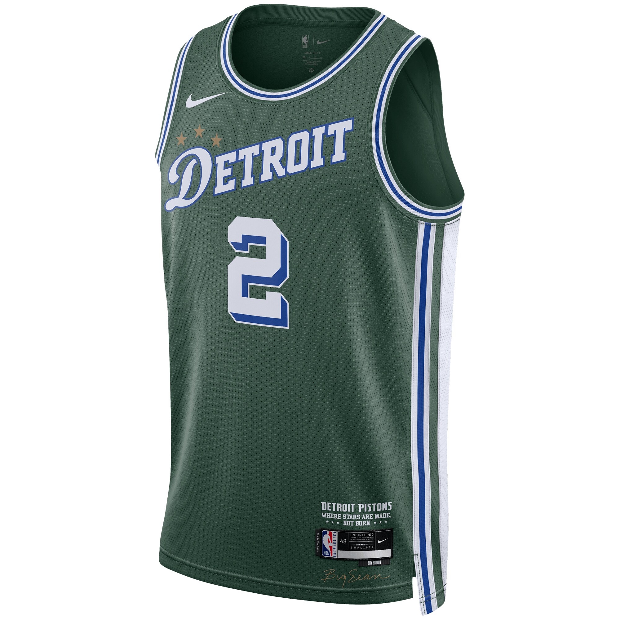 Alternative view of Cade Cunningham Detroit Pistons Unisex 2022/23 Swingman Basketball Jersey - City Edition - Green