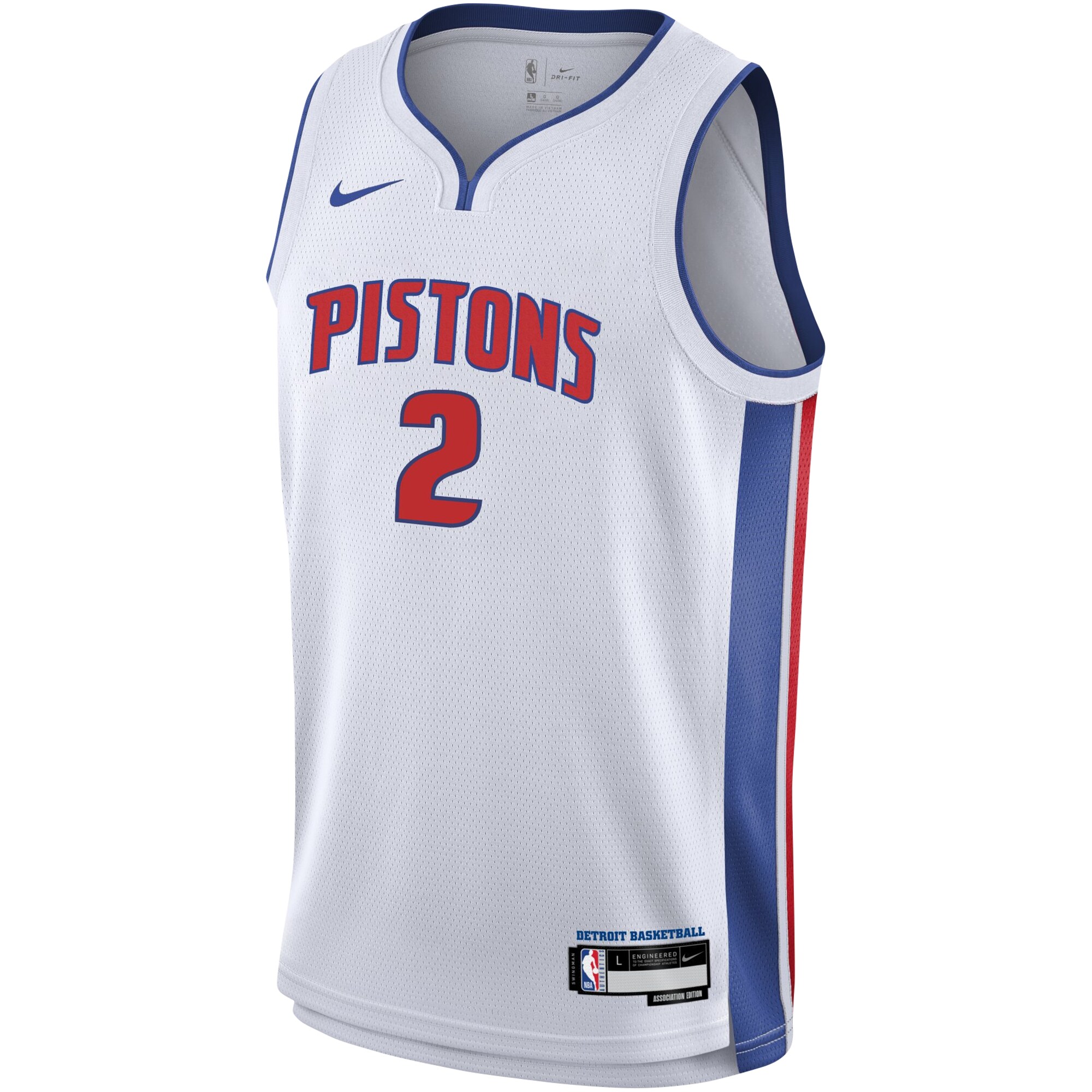Alternative view of Cade Cunningham Detroit Pistons Youth Swingman Basketball Jersey - Association Edition - White