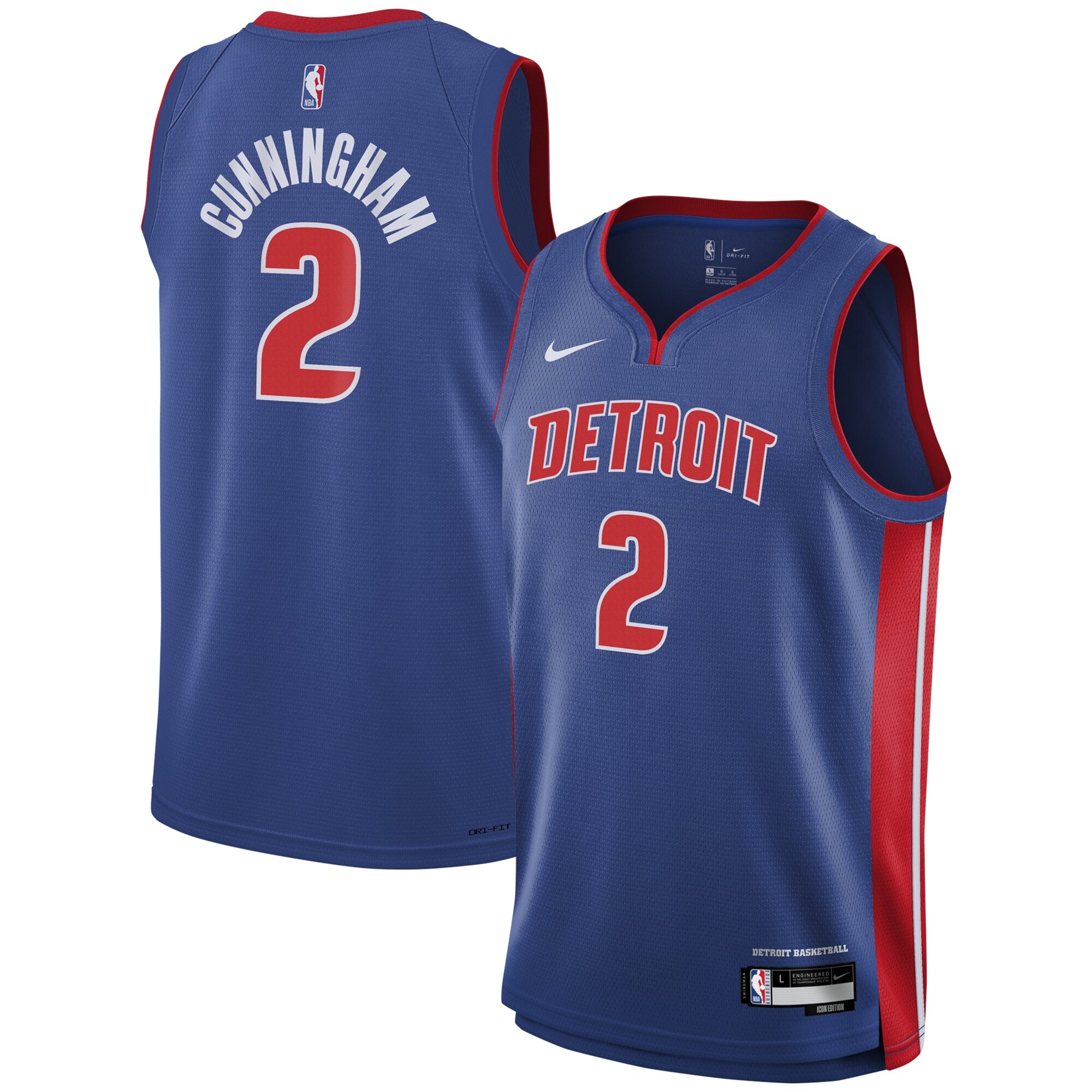 Cade Cunningham Detroit Pistons Youth Swingman Basketball Jersey - Icon Edition - Blue