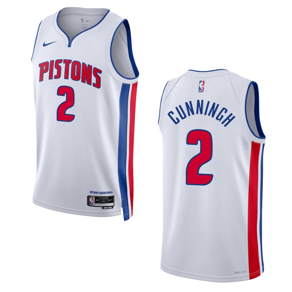 Cade Cunningham White Association Edition 2022-23 Detroit Pistons Swingman Basketball Jersey