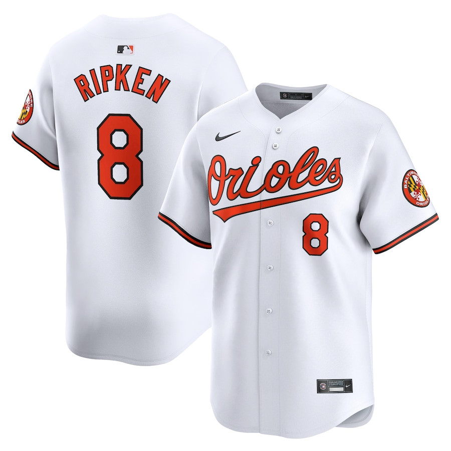 Cal Ripken Jr. 8 Baltimore Orioles Home Limited Player Men Jersey - White