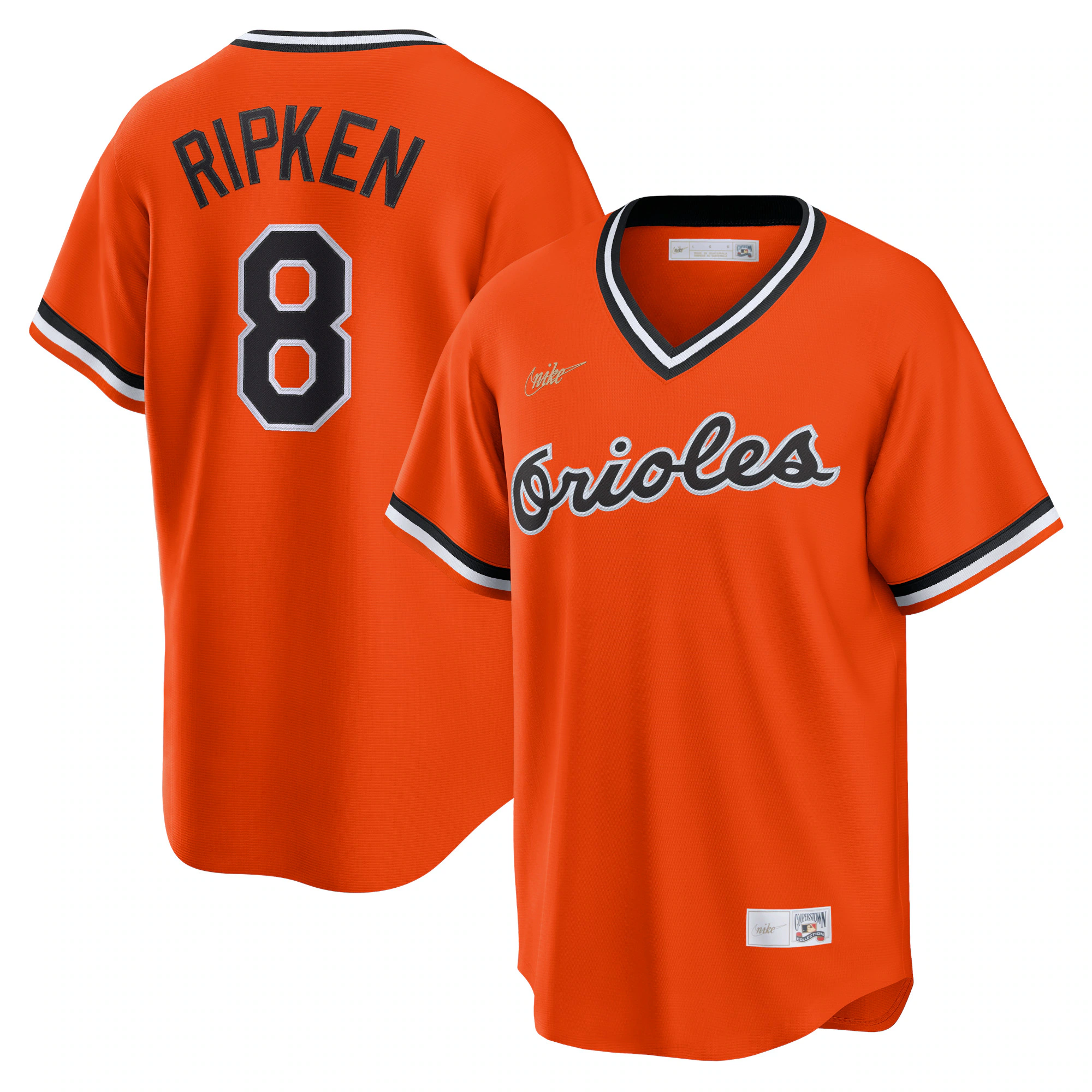 Alternative view of Cal Ripken Jr. Baltimore Orioles Alternate Cooperstown Collection Player Baseball Jersey – Orange