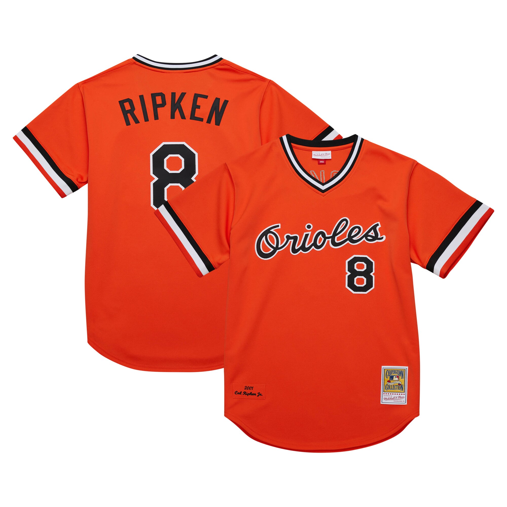 Cal Ripken Jr. Baltimore Orioles Mitchell & Ness 2001 Cooperstown Collection Authentic Throwback Baseball Jersey - Orange