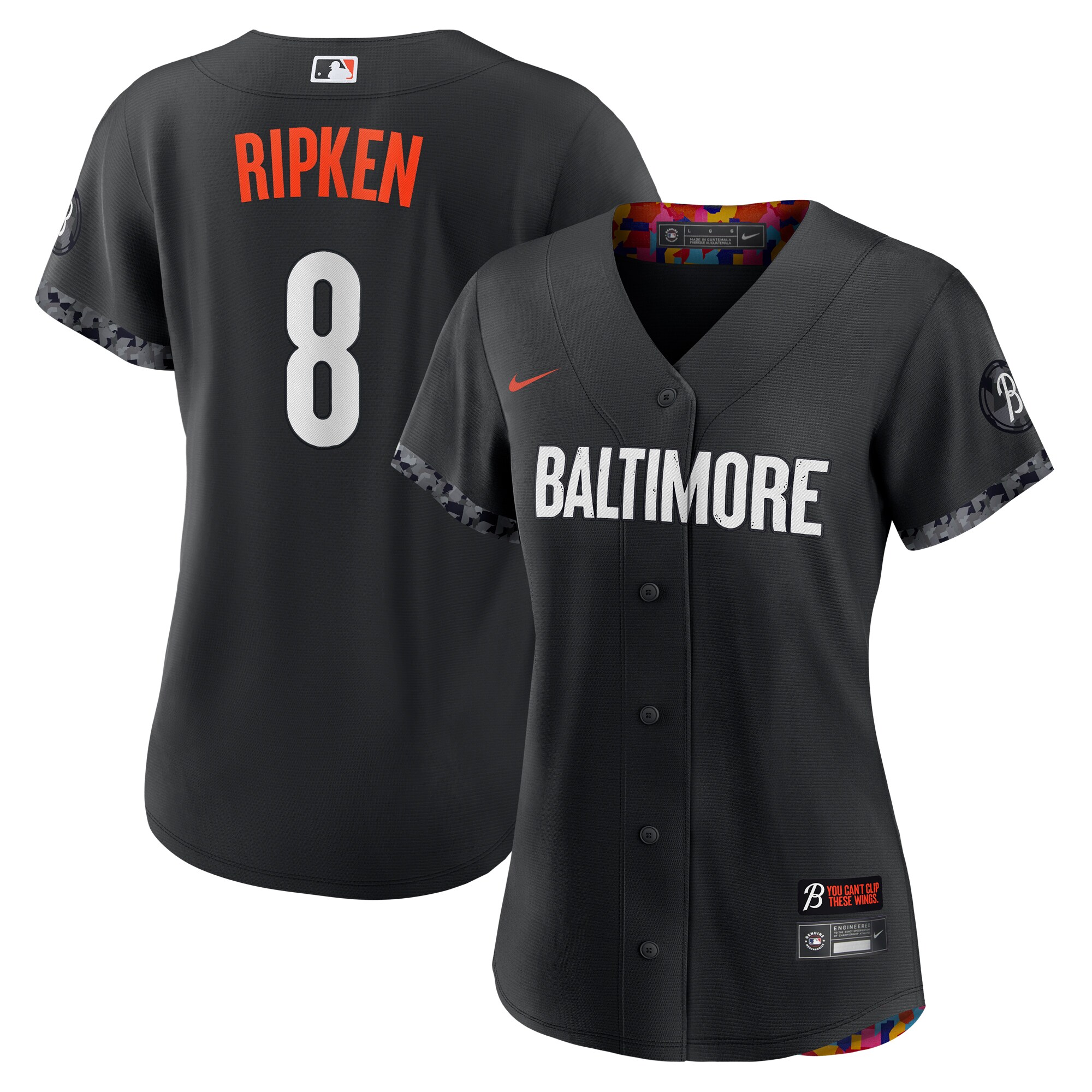 Cal Ripken Jr. Baltimore Orioles Women's City Connect Replica Player Baseball Jersey - Black