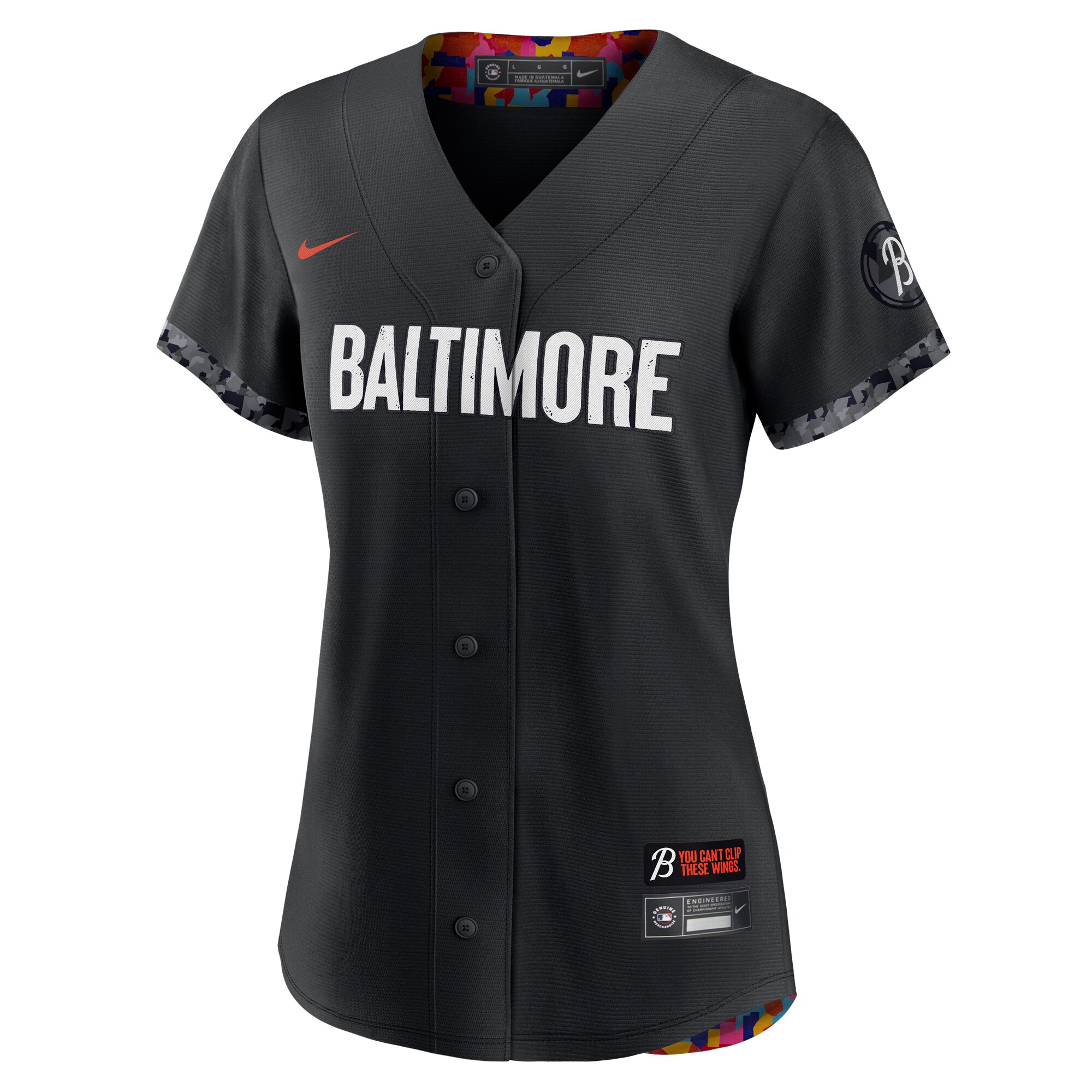 Alternative view of Cal Ripken Jr. Baltimore Orioles Women's City Connect Replica Player Baseball Jersey - Black