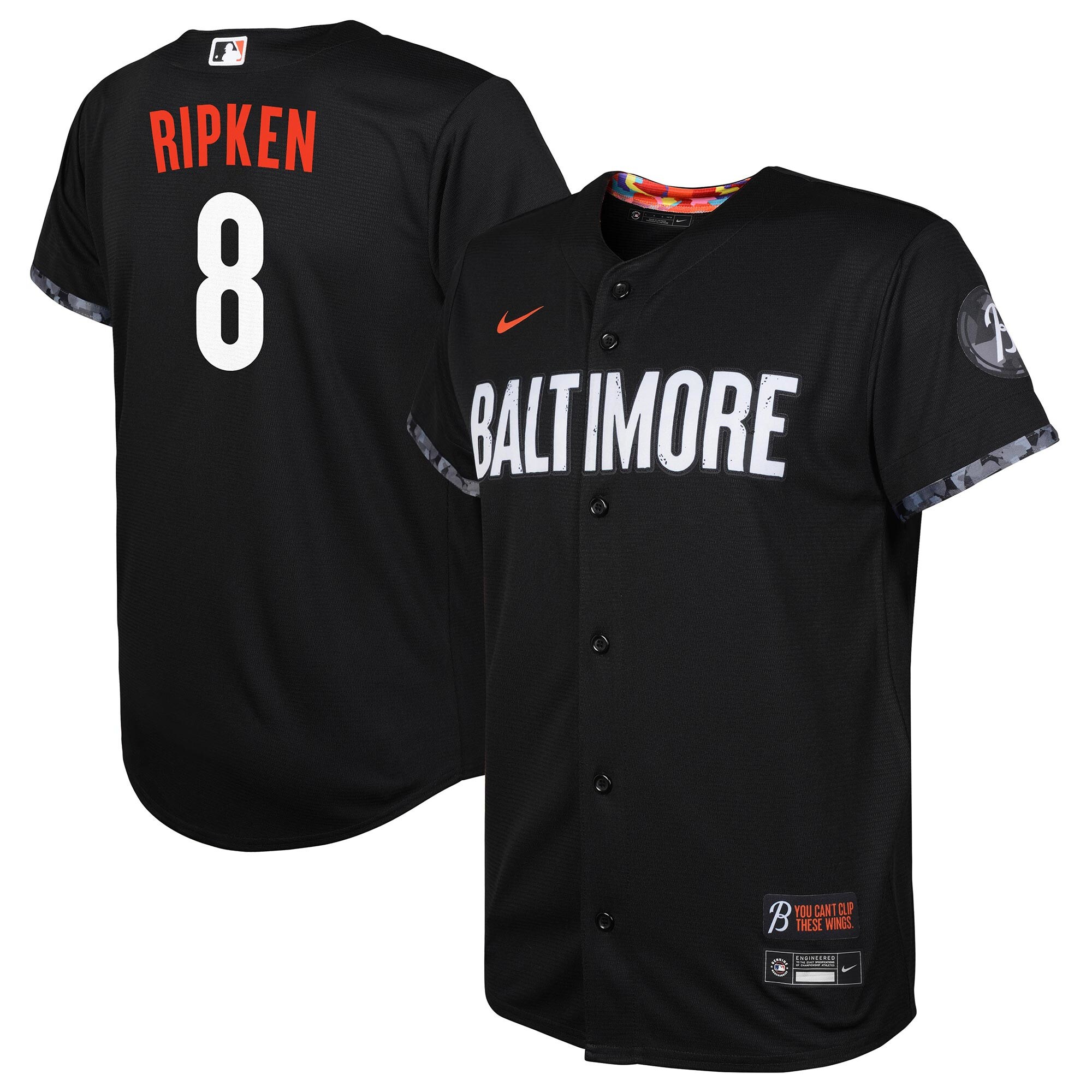 Alternative view of Cal RipkenÃƒâ€šÃ‚Â baltimore Orioles Preschool 2023 City Connect Replica Player Baseball Jersey - Black