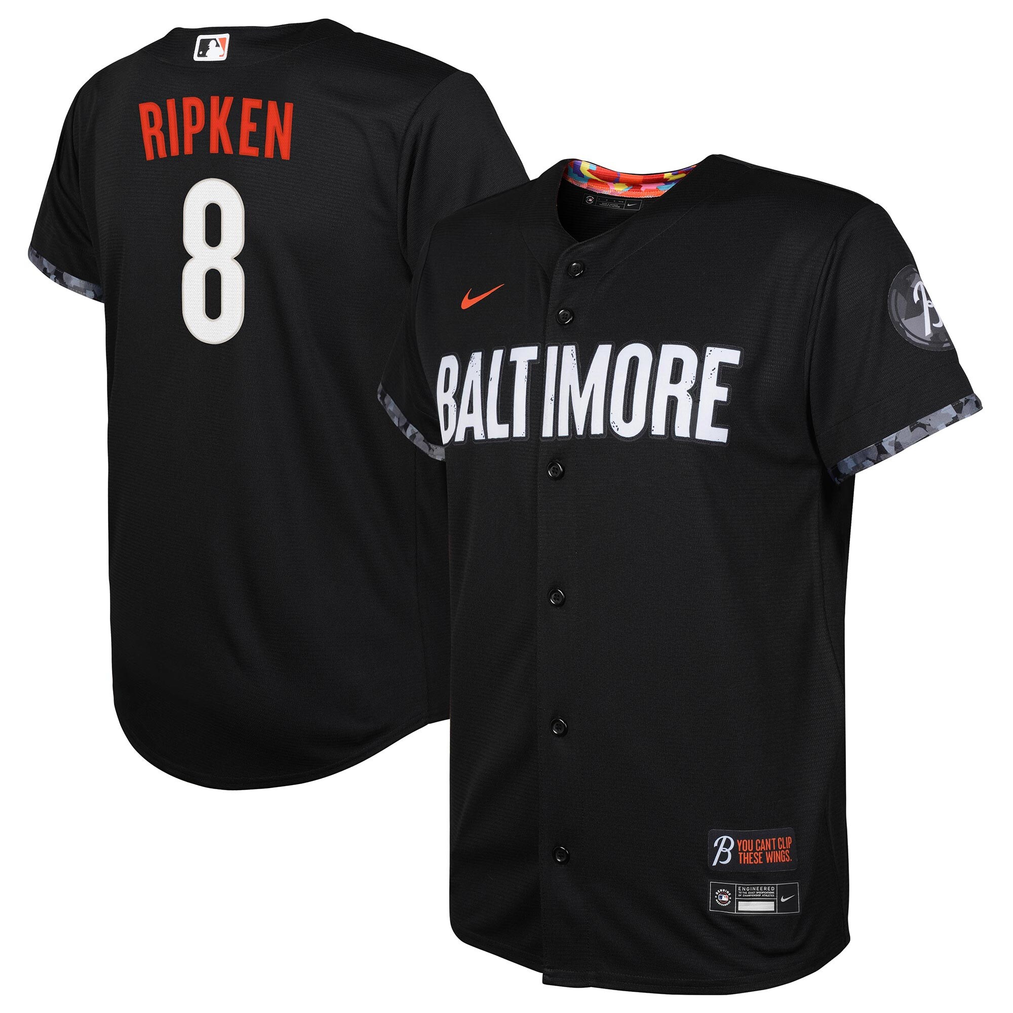 Alternative view of Cal RipkenÃƒâ€šÃ‚Â baltimore Orioles Youth 2023 City Connect Replica Player Baseball Jersey - Black