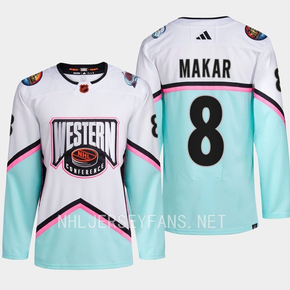 Cale Makar 8 Colorado Avalanche 2023 All-Star Game Hockey Jersey White Equipment - JS351 