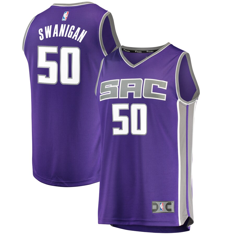 Caleb Swanigan Sacramento Kings Fanatics Branded Fast Break Replica Basketball Jersey - Icon Edition - Purple