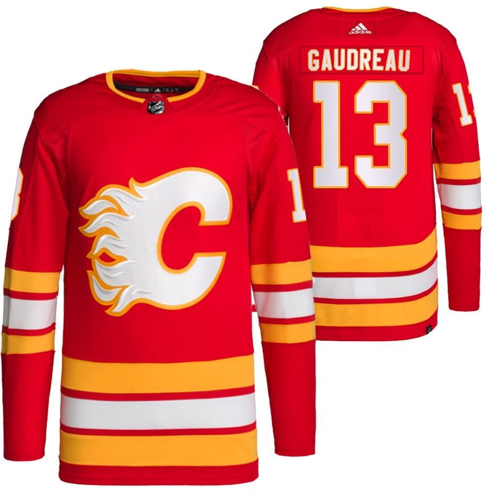 Calgary Flames 13 Johnny Gaudreau Home Red Hockey Jersey 2021-22 Primegreen Hockey Jersey - JS254 
