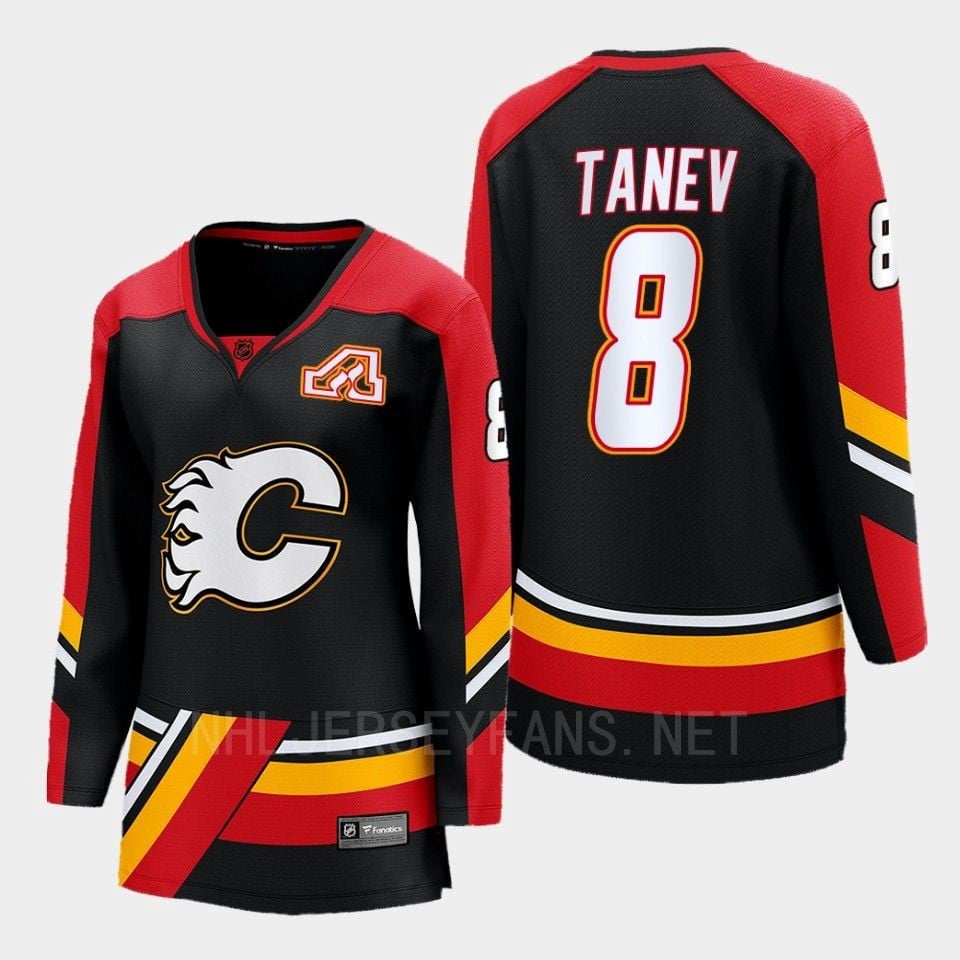 Calgary Flames Christopher Tanev 8 Black Special Edition 2.0 Breakaway Player 2022 Jersey Women - JS974 