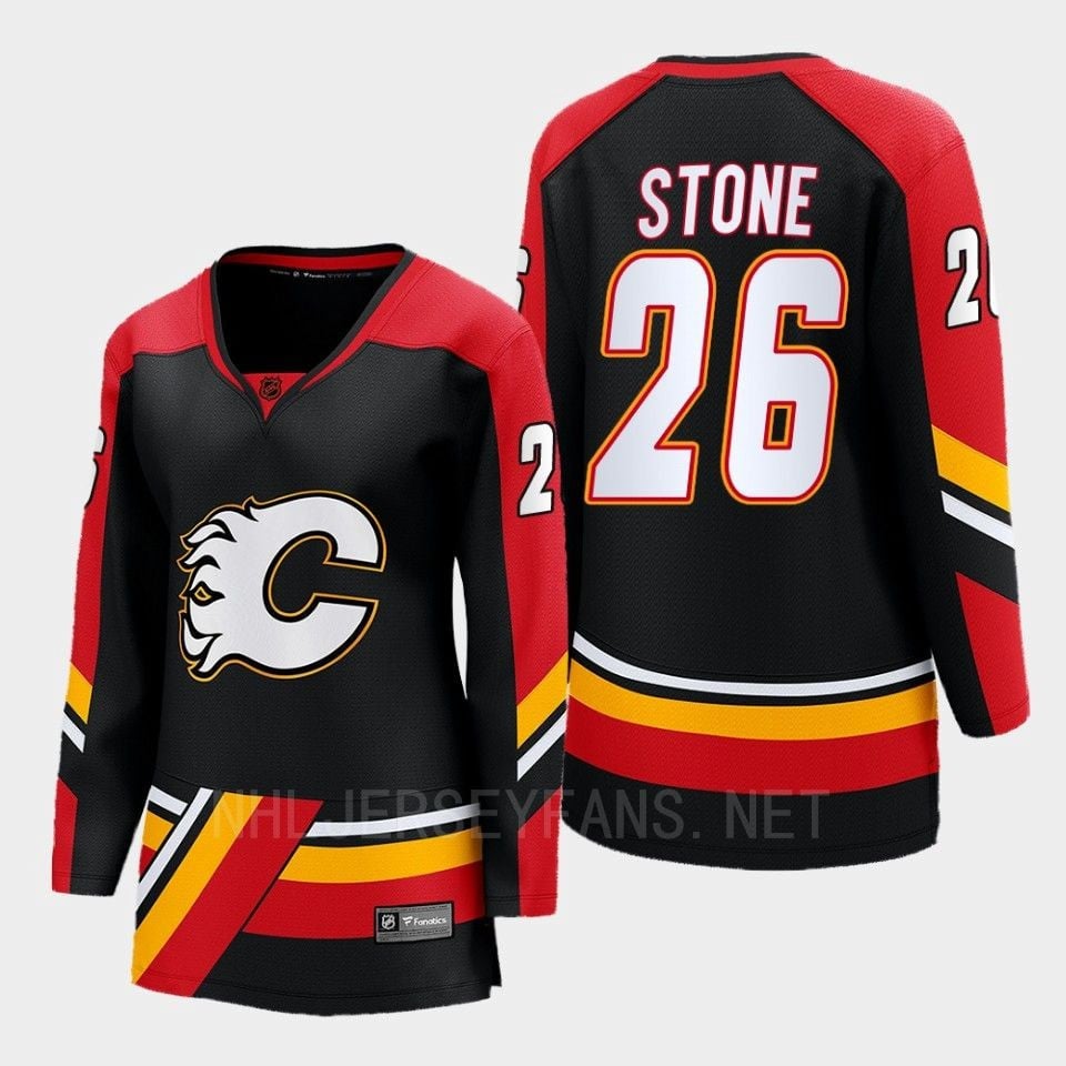 Calgary Flames Michael Stone 26 Black Special Edition 2.0 Breakaway Player 2022 Hockey Jersey Women - JS278 