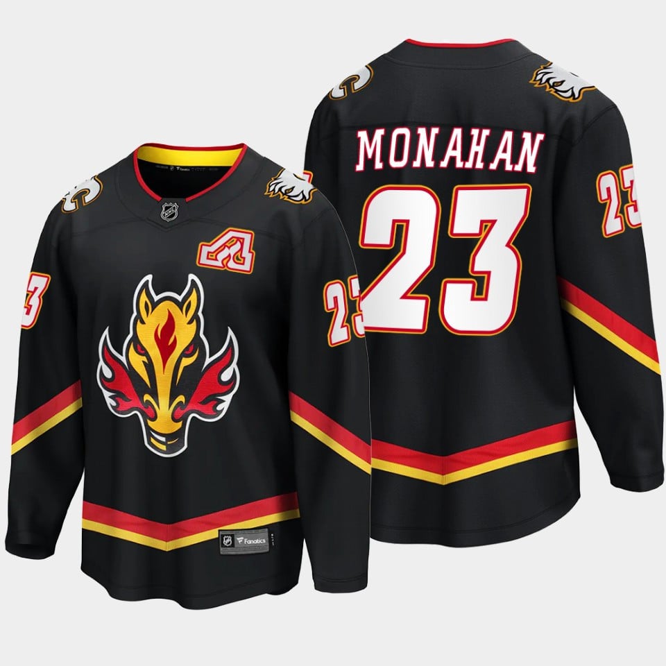 Calgary Flames Sean Monahan 23 Alternate Black Hockey Jersey Breakaway Player - JS511 