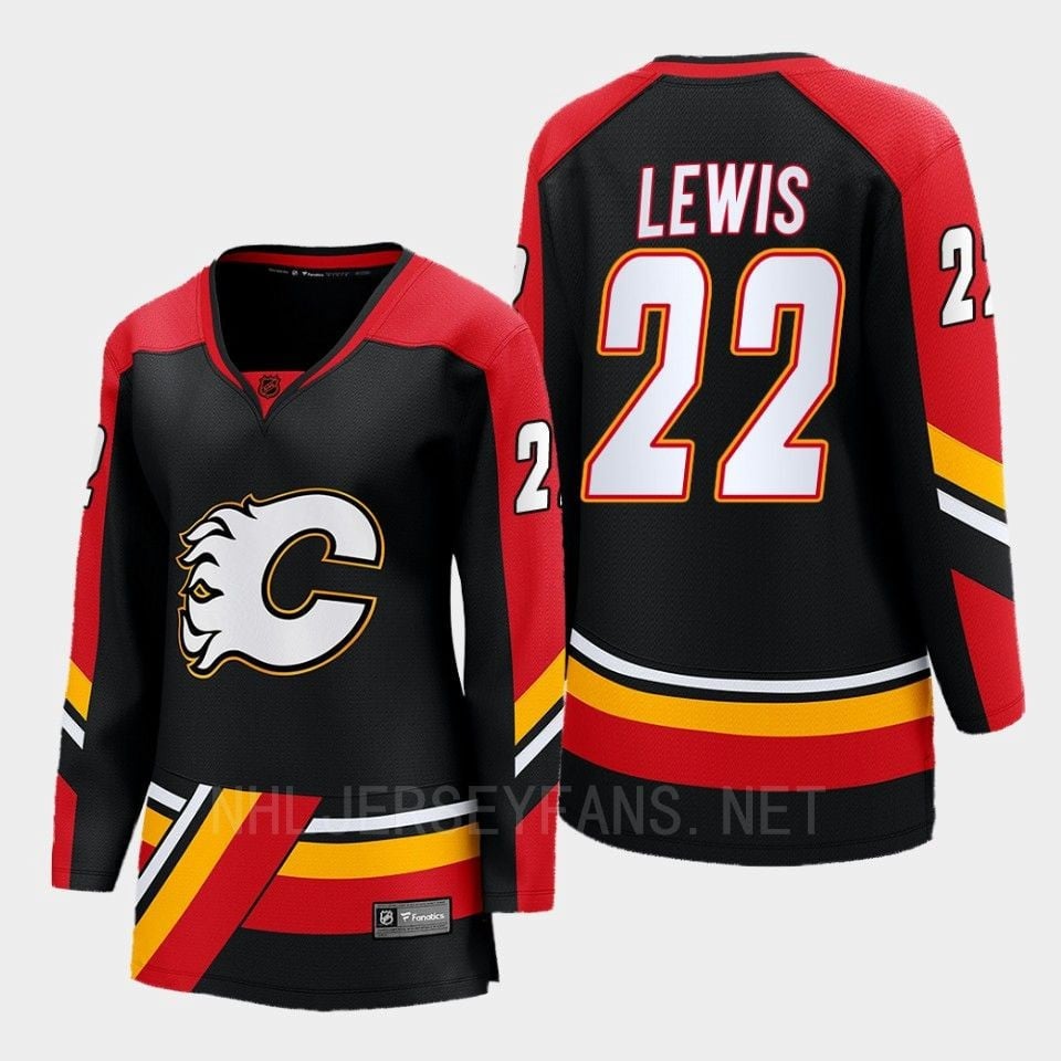 Calgary Flames Trevor Lewis 22 Black Special Edition 2.0 Breakaway Player 2022 Hockey Jersey Women - JS294 