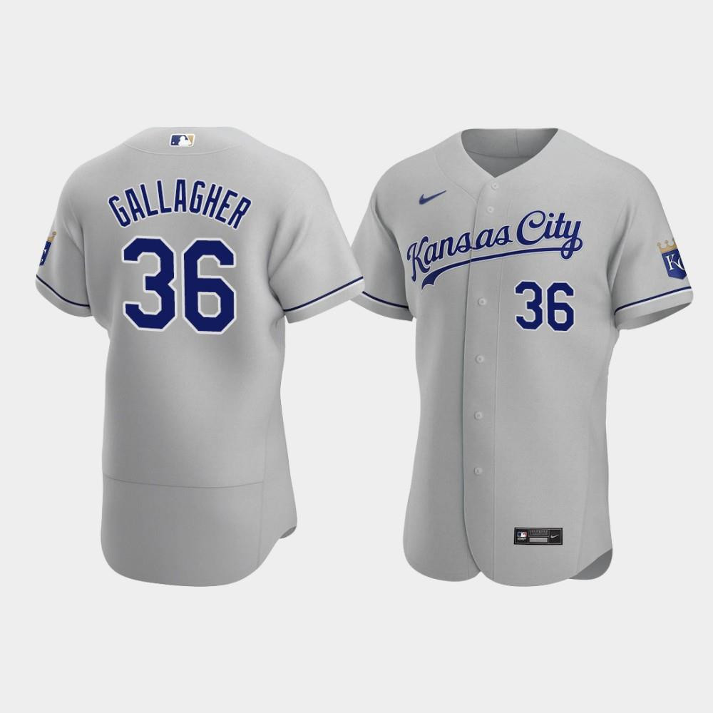 Cam Gallagher 36 Kansas City Royals Gray Road Baseball Jersey Baseball Jersey 