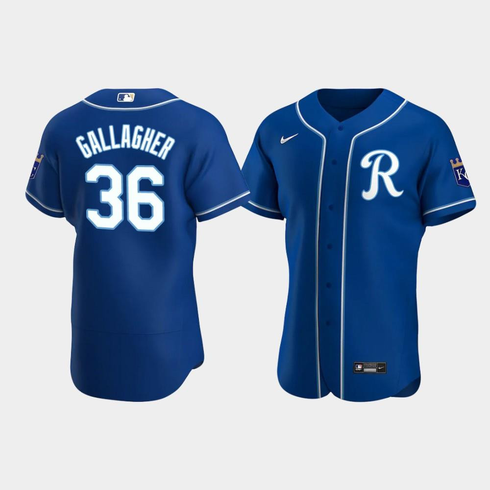 Cam Gallagher 36 Kansas City Royals Team Logo Royal Alternate Baseball Jersey Baseball Jersey 