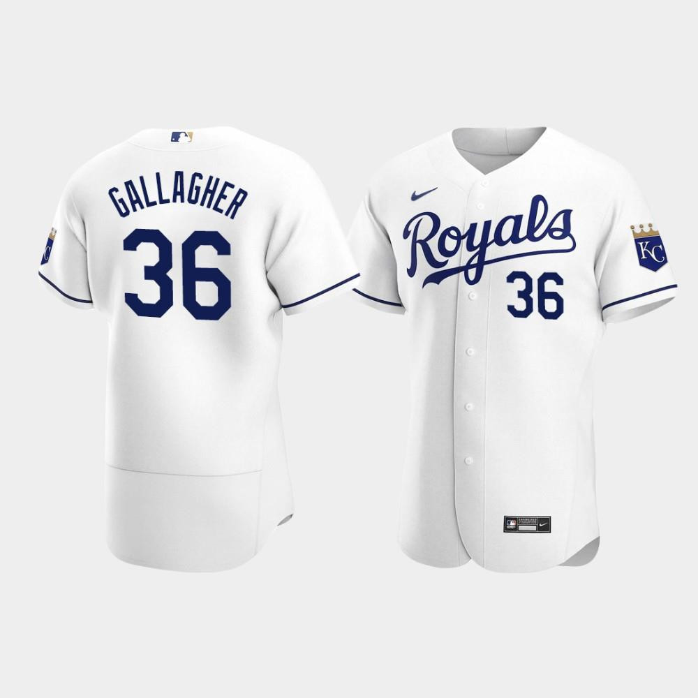 Cam Gallagher 36 Kansas City Royals White Home Baseball Jersey Baseball Jersey 