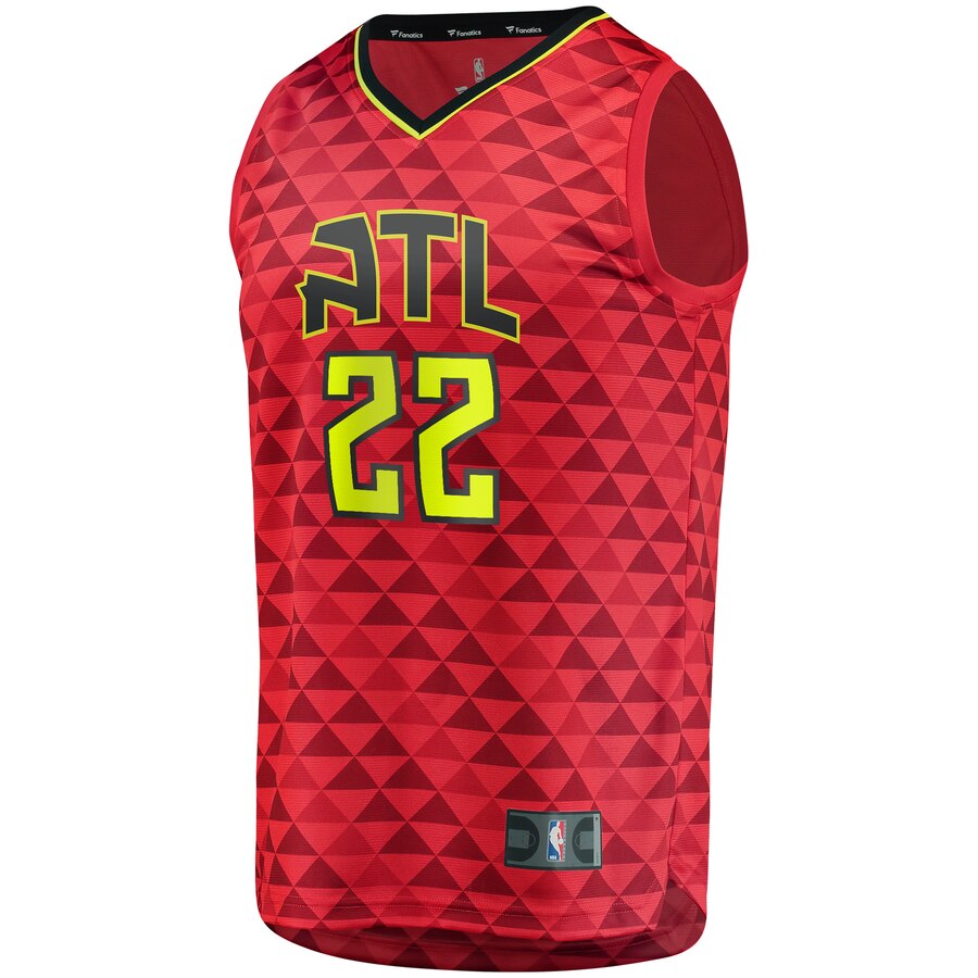 Alternative view of Cam Reddish Atlanta Hawks Fanatics Branded Fast Break Replica Basketball Jersey Red - Statement Edition