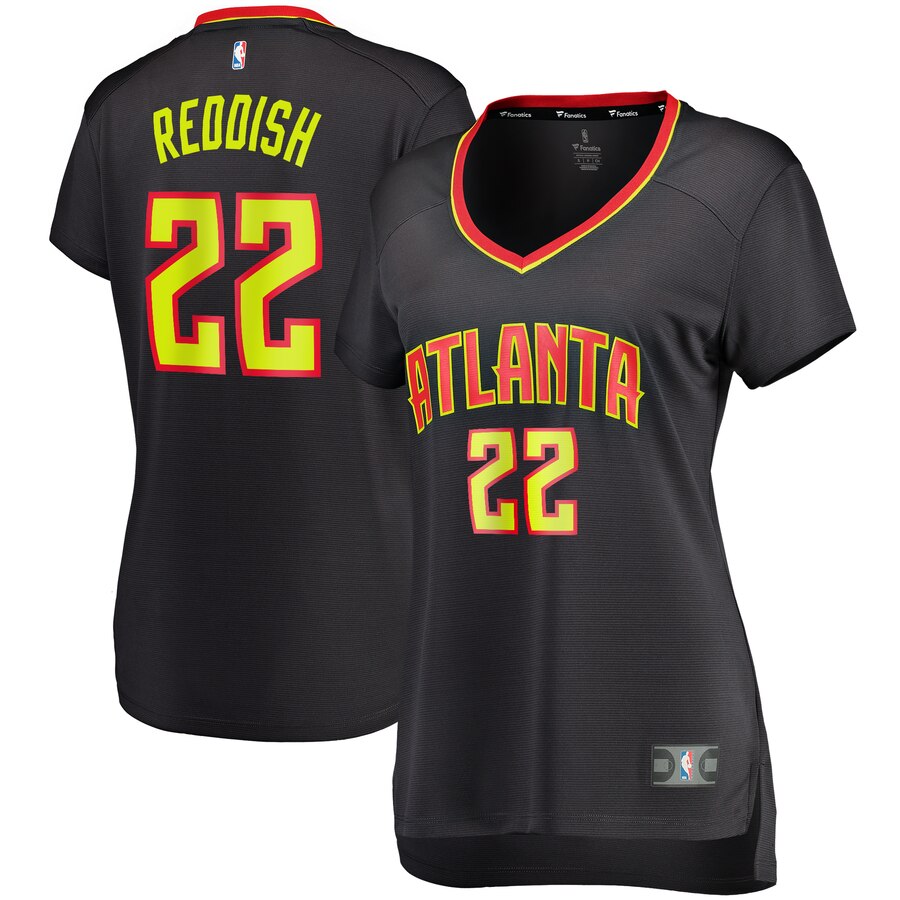 Cam Reddish Atlanta Hawks Fanatics Branded Women's Fast Break Replica Basketball Jersey Black - Icon Edition