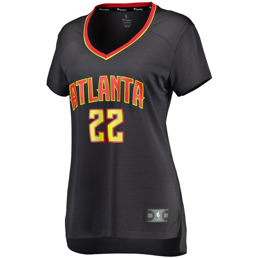 Alternative view of Cam Reddish Atlanta Hawks Fanatics Branded Women's Fast Break Replica Basketball Jersey Black - Icon Edition