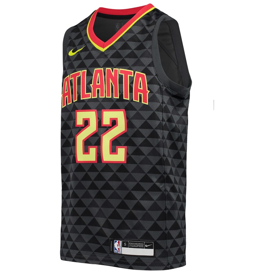 Alternative view of Cam Reddish Atlanta Hawks Youth Team Swingman Basketball Jersey - Black