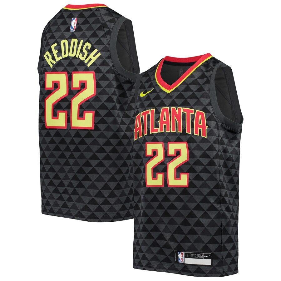 Cam Reddish Atlanta Hawks Youth Team Swingman Basketball Jersey - Black