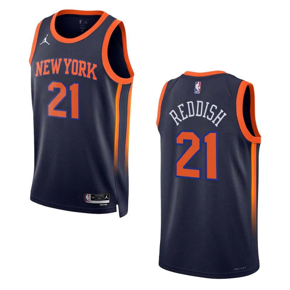 Cam Reddish Statement Edition New York Knicks 2022-23 Black Swingman Basketball Jersey