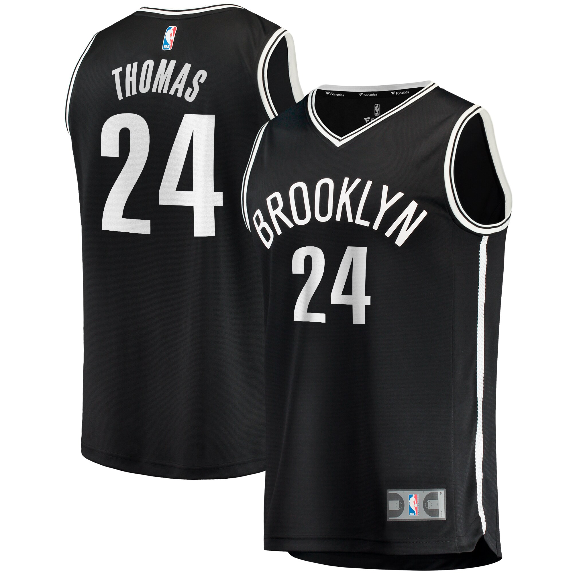 Cam Thomas Brooklyn Nets Fanatics Big & Tall Fast Break Player Basketball Jersey – Black – Icon Edition