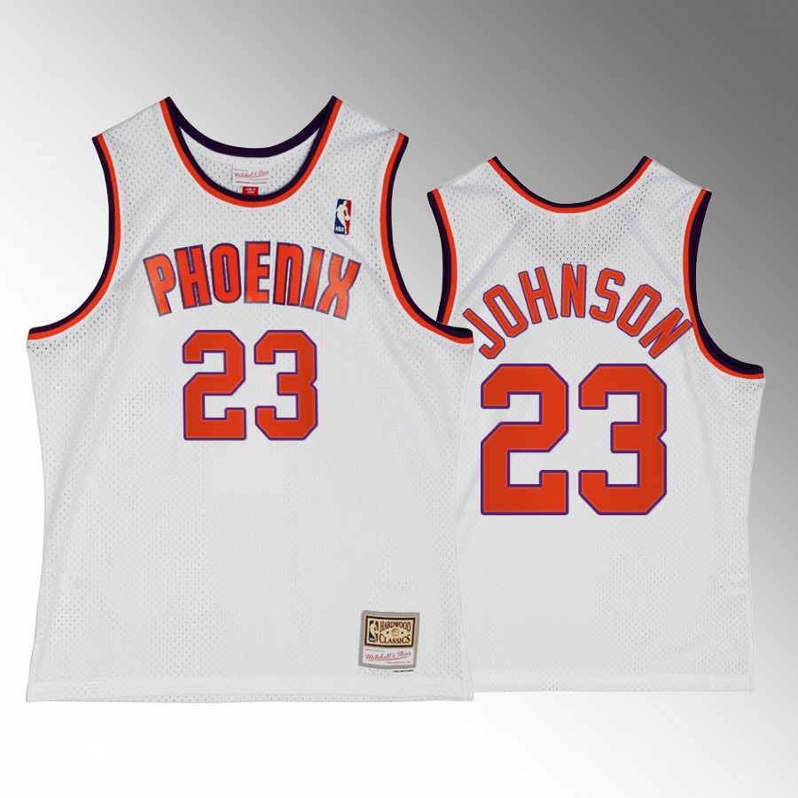 Cameron Johnson 23 Phoenix Suns Alternate White Hardwood Classics Basketball Jersey - JS302 