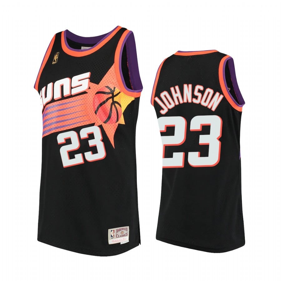 Cameron Johnson 23 Phoenix Suns Hardwood Classics Basketball Jersey Black - JS666 
