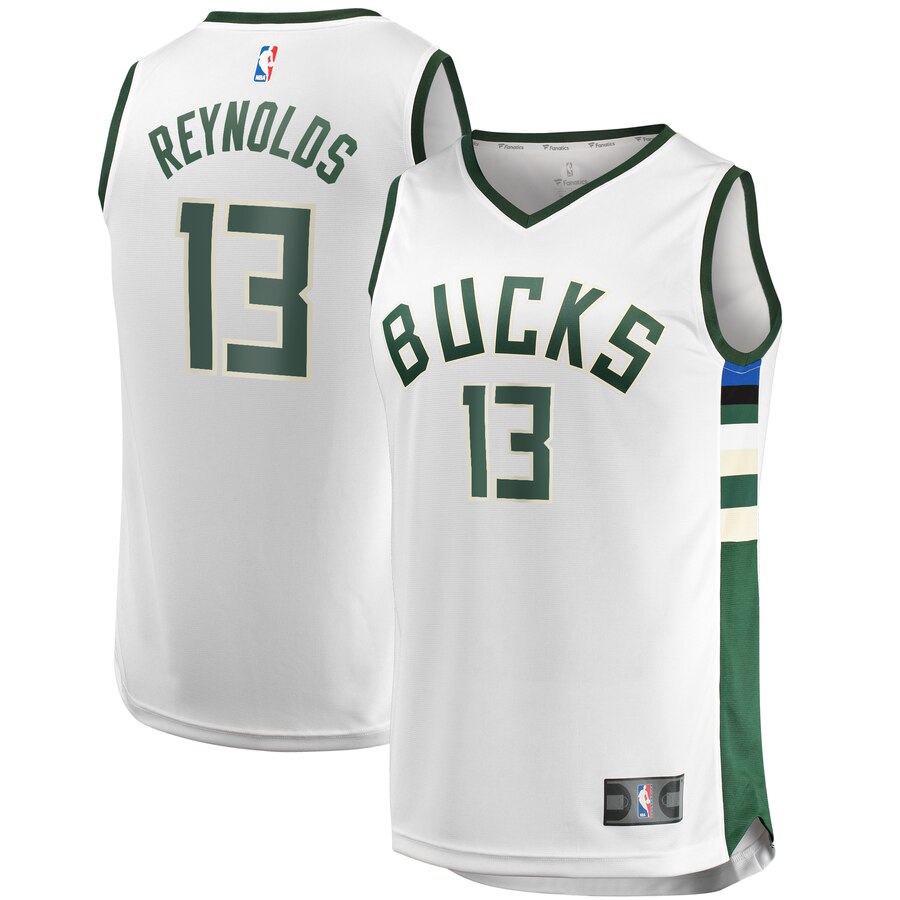 Cameron Reynolds Milwaukee Bucks Fanatics Branded Youth Fast Break Replica Player Basketball Jersey - Association Edition - White