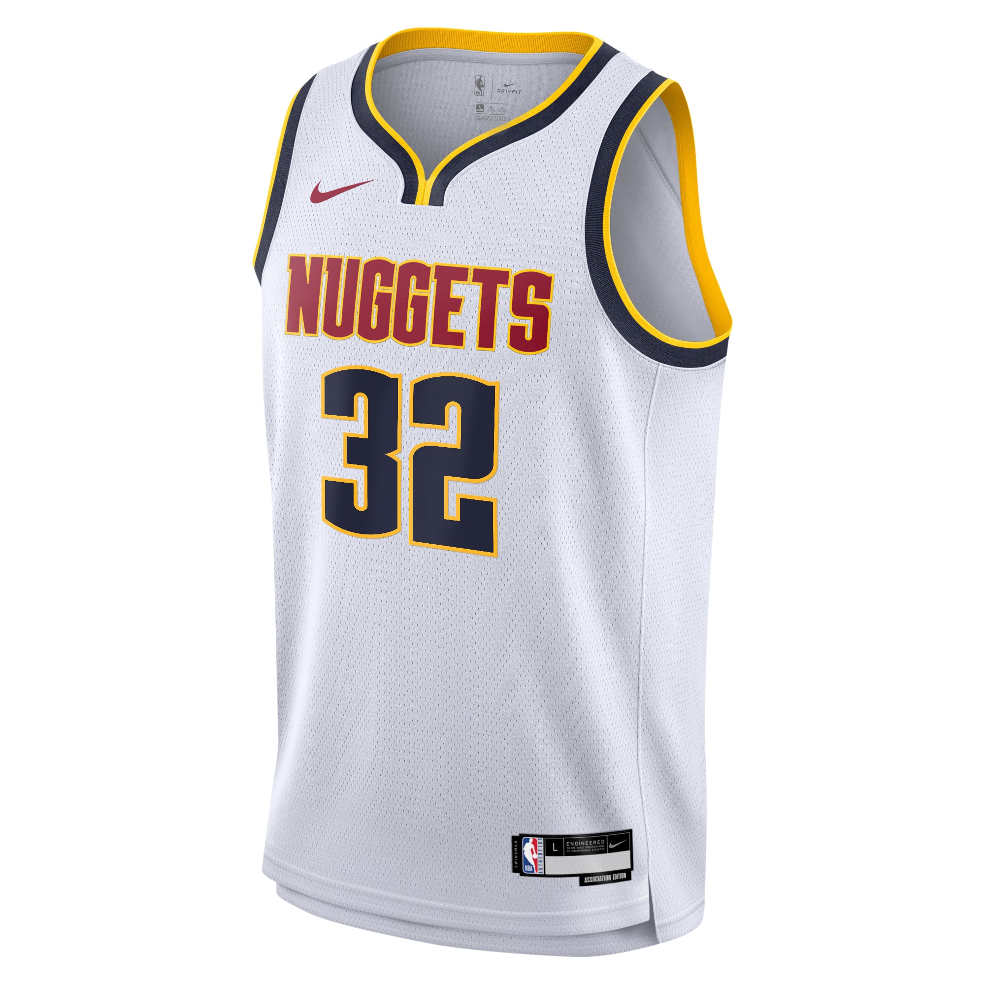 Alternative view of Camiseta Association Swingman de los Denver Nuggets - Blanco - Aaron Gordon - Jóvenes - JS744 