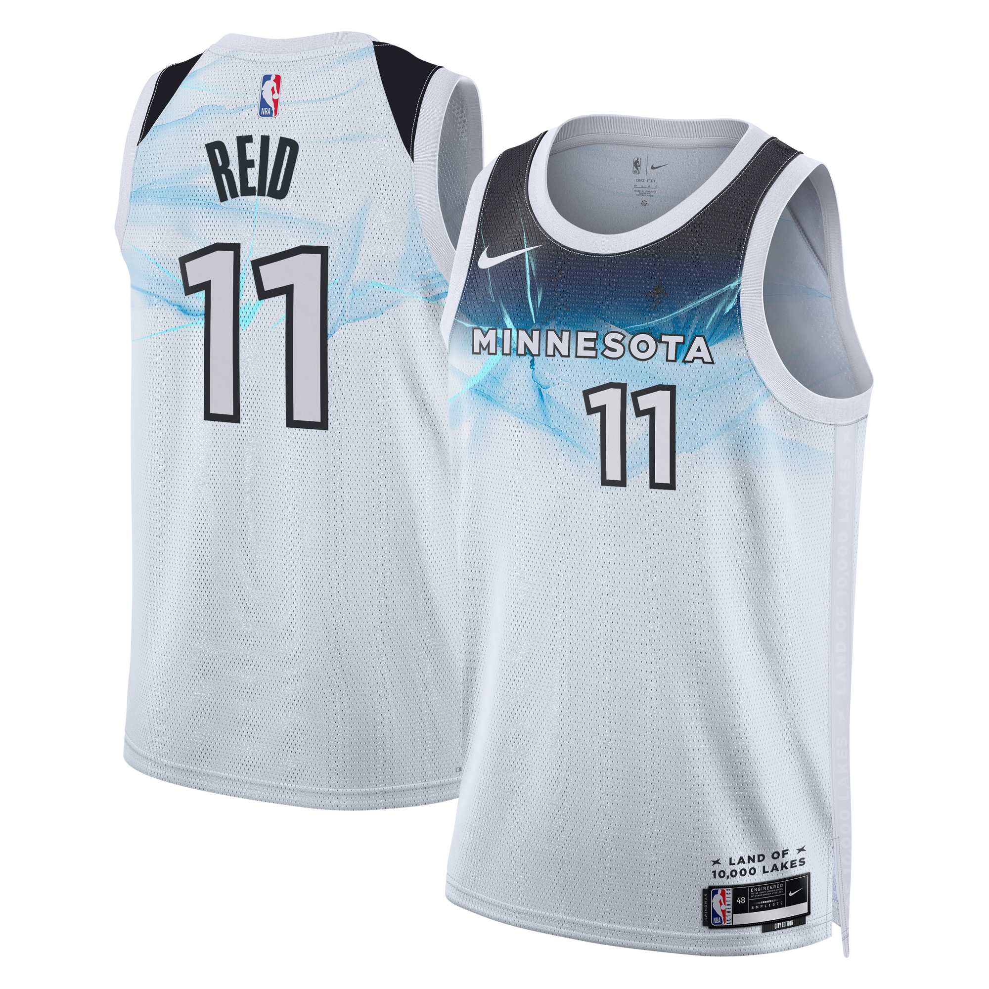 Camiseta City Edition Swingman de los Minnesota Timberwolves 2024 - Blanca - Naz Reid - Unisex - JS759 