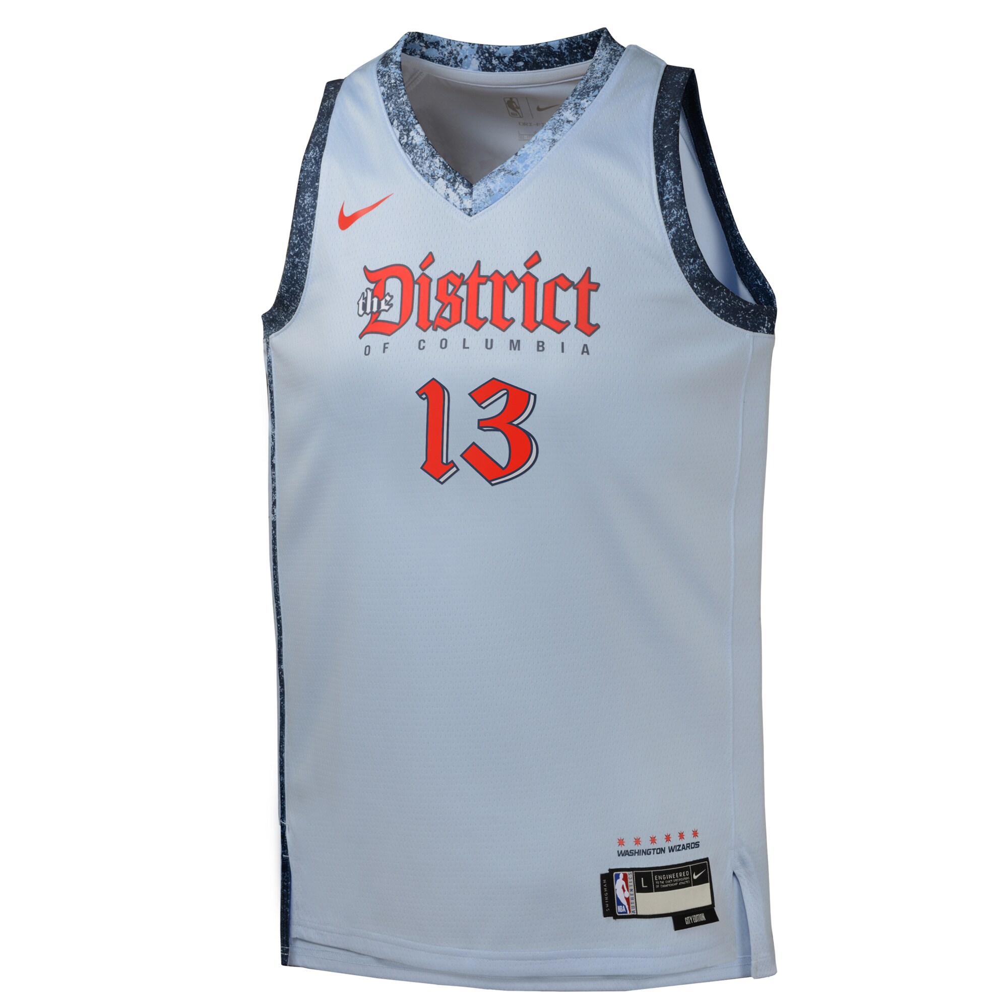 Alternative view of Camiseta City Edition Swingman de los Washington Wizards 2024 - Azul - Jordan Poole - Juvenil - JS326 