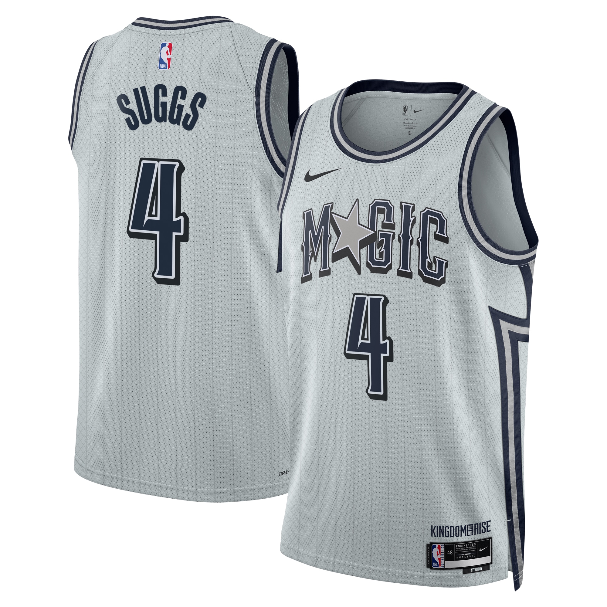 Camiseta City Edition Swingman de Orlando Magic 2024 - Plateada - Jalen Suggs - Unisex - JS440 