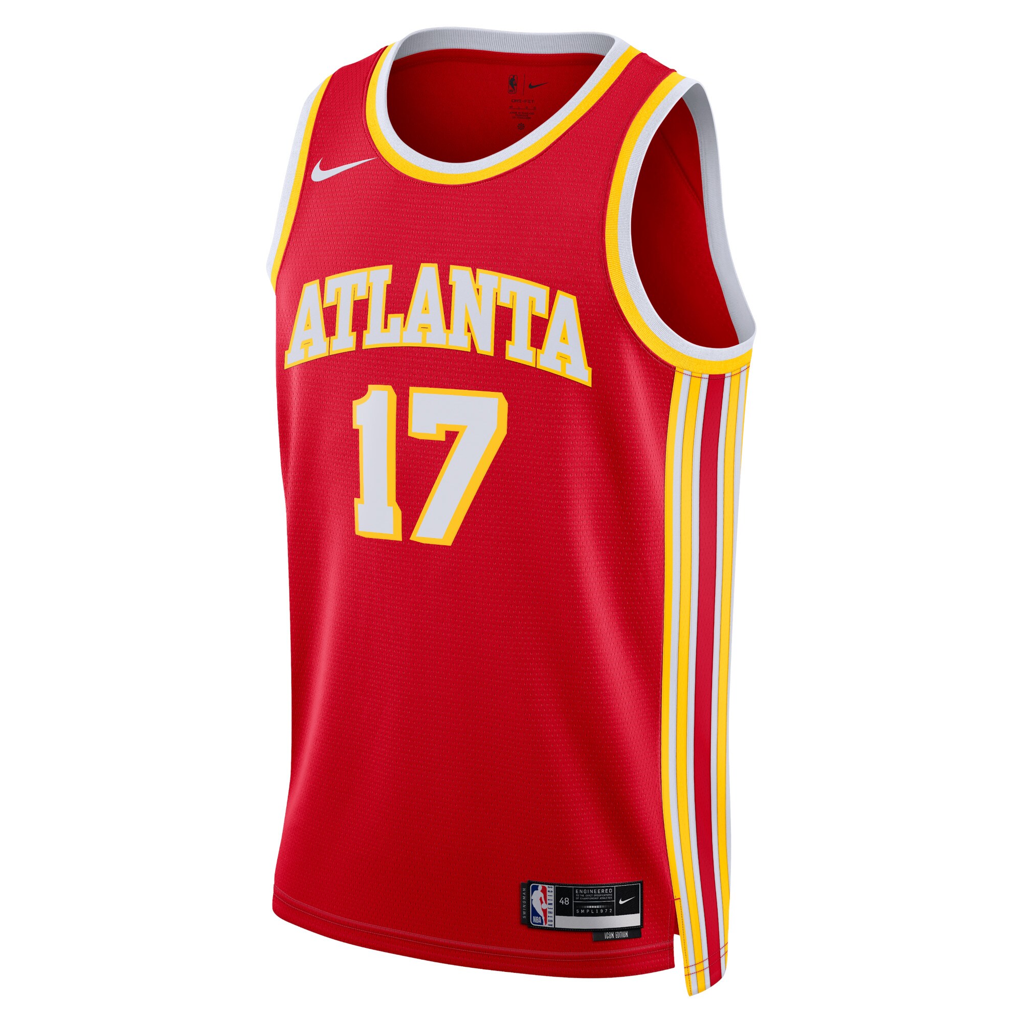 Camiseta Icon Edition Swingman de los Atlanta Hawks - Rojo - Onyeka Okongwu - Unisex - JS155 
